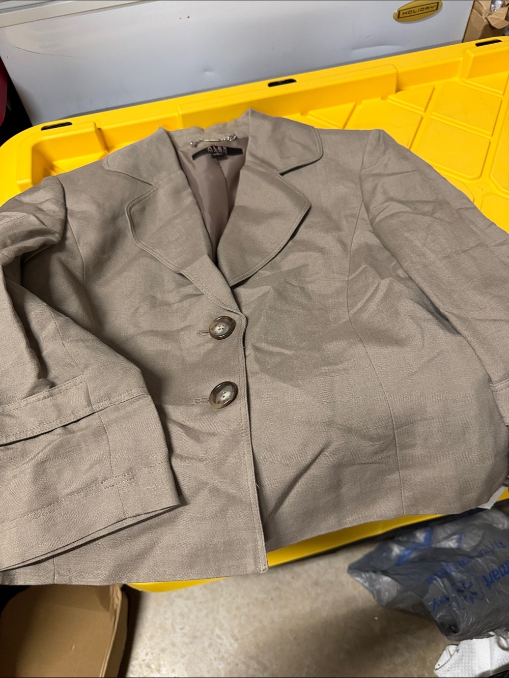 Alex Marie Taupe Two-Button Blazer